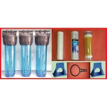 Daire Girişi Su Arıtma Cihazları 3/4" Reçine Filtreli Bilezikli