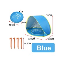 Bebek Plaj Çadır Gölge Uv Koruma Güneş Barınak Bebek Açık Oyuncaklar Yüzme Stanzp-blue Mavi