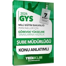 Yediiklim Yayınları 2026 Meb Gys Şube Müdürlüğü Konu Anlatımı