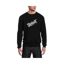 Slipknot Baskılı Siyah Erkek Örme Sweatshirt (530965802)