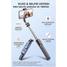 Tripod Standı Kablosuz Bluetooth Uzaktan Kumandalı Selfie Çubuğu Çubuğu