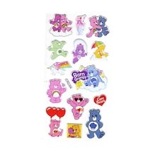 Sticker Kabartmalı Stiker Çıkartma Etiket Lrq004 -18x9 Cm- Arkadaş Ayılar Çok Renkli
