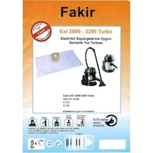 Fakir Ext 2600-3200 Süpürge Bez Toz Torbası 5 Adet