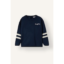 Defacto Oversize Nakışlı Şerit Detaylı Triko Kazak Erkek Bebek I1874a526wnnv31 Lacivert-nv31