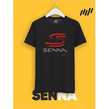 Startmore Ayrton Senna Imzalı Senna Logolu T-shirt Siyah