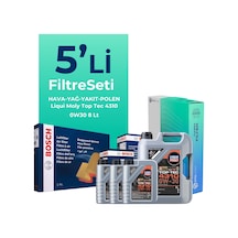 Bosch Citroen Jumper 2.2 Bluehdi Dizel Filtre Bakım Seti Liqui Moly Motor Yağlı (2019-2024) 5 Li -