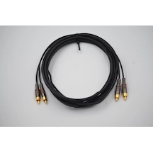 Amfi Rca Kablosu 3 Metre - El Yapımı %100 Bakır Anfi Rca Ses Kablosu - 3 Metre