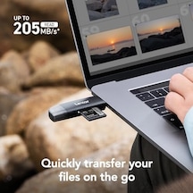 Çift Yuvalı Usb-a/c Okuyucu, 205mb/s'ye Kadar Aktarım Hızı, Sd Ve Microsd Kartları Lrw310x-bnbng Destekler