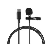 Novahub Yeni Klipsli Yaka Mikrofonu Eller Serbest Kablolu Kondenser Mini Yaka Mikrofonu - Siyah