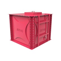 Zetaş Sıvı Membran Kaplı Modüler Su Deposu Horoz İbiği Rengi 5000 L