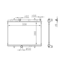 Oris Radyatör 307-407-c4-c5-berlingo-partner1.6-1.8-2.0 Hdi Ac Klimasız Mek 380x552x26 Orıs Bpe050022 1330.y5-1330.f5-1330.p9-1330.w2