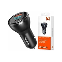 Cc-5670 95w 1xtype-c 1xusb Girişli Dijital Göstergeli Araç Çakmak Şarji, Siyah