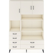 Arges Dolap 9 Raflı 6 Çekmeceli 3 Kapaklı 132x30x195 Aytaşı-aytaşı/aytaşı Aytası/aytası