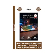 Özel Üretim Çoklu Bağlantılı Rgb Işıklı Q Klavye Tk15 Siyah Bireysel Donanım Ofis