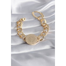 316l Çelik Gold Renk Tam Model Samanyolu Kadın Bileklik Tj-bb5866 Altın - Çok Renkli