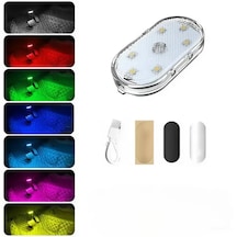 Araç Ve Dolap İçi Rgb Işık Şarjlı Dokunmatik Ledlamba Işık