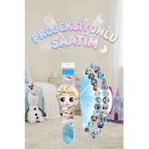 Frozen Karlar Ülkesi Elsa Ve Anna Karakterli 24 Farklı Görüntü Projeksiyonlu Çocuk Kol Saati