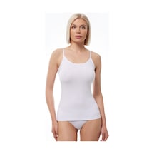 Malabadi Kadın Beyaz Ayarlanabilir Ip Askılı Modal Atlet 140 Beyaz