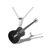 Gitar Kolye Paslanmaz Çelik 316l Black Unisex