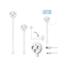 Genişletilebilir Dönen Priz, 3 Ac Çıkışlı Ve Usb Portlu