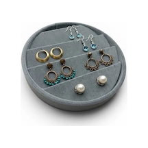 Silindir Model Süet Kumaş 20/20 Cm Gri Küpe-piercing Tablası