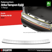 S-dizayn Skoda Octavia 4 A8 Sedan Krom Arka Tampon Eşiği 2020 Üzeri