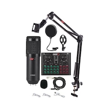 Lastvoice Bm800 Live Set Efektli Ses Kartı Mikrofon Stand Kayıt C