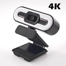 Dashanshop 3k/4k Webcam Gürültü Önleyici Mikrofon Dokunmatik Aydınlatma Işık Halkası Pc/mac Uyumlu