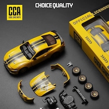 1 Kutu 1:42 Ford Mustang Gt 2018 Sarı Araba Modeli Modifiye Edilebilir, Kapıları Açılabilir, Aksesua