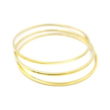 3'lü Ajda Bilezik - 60mm - Altın Çok Renkli