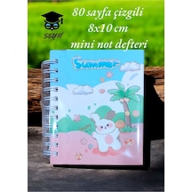 80 Sayfa Çizgili 8x10 Cm Mini Not Defteri Çok Renkli
