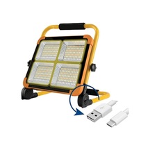 Güneş Enerjili İkaz Lambalı Portatif Led Projektör 100 Watt L Aya