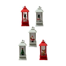 Yılbaşı Ledli Fener Işık Mini Desenli Dekoratif Masa Ve Ağaç Süsü 14cm