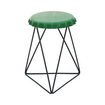 Green Metal Tabure Yeşil