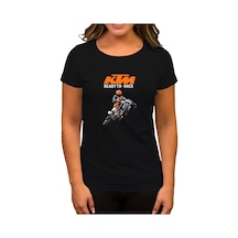 KTM Ready To Race Moto Siyah Kadın Tişört Siyah
