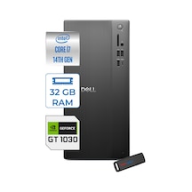 Dell Tower Essential QVT1260 BTO-01400721F15-126000721F15 i7-14700 32 GB 4 TB SSD GT1030 Free Dos Masaüstü Bilgisayar + USB Bellek