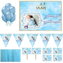 Erkek Bebek Mevlüdü Süsleme Ve Magnet Seti