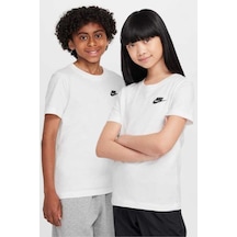 Nike Nsw Tee Futura Lbr Çocuk Spor Tişört Rahat Kesim Fz5177 Beyaz- Siyah