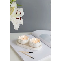 Bernami Mum Pinterest 2'li Sunumluk, Lotus Mumluk Dekoratif Set Diğer