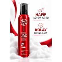 Redone Profesyonel Hair Styling Mousse Strong Hold No:9 & Kolay Şekillendirme, Güçlü Ve Esnek Tutuş 300 Ml