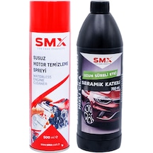 Susuz Motor Temizleme Spreyi 500 Ml + Seramik Katkılı Hızlı Ve Pratik Cila 750 Ml