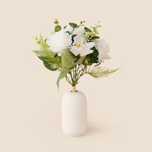 Deco Gül 7'li Buket Çiçek - Beyaz - 38 Cm Çok Renkli