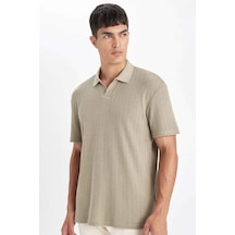 DeFacto Regular Fit Kısa Kollu Dokulu Triko Polo Tişört D4810AX24SMKH96
