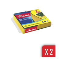 Vileda Düz Hijyenik Bulaşık Süngeri 2 x 2 Adet Sarı
