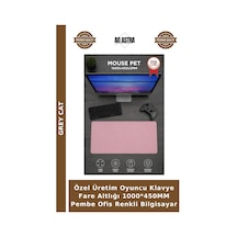 Özel Üretim Oyuncu Klavye Fare Altlığı 1000 450mm Pembe Ofis Renkli Bilgisayar