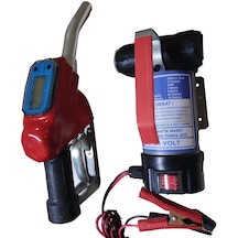 24 Volt Mazot Aktarma Pompası & Sayaçlı Tabanca Seti Litre Ölçme