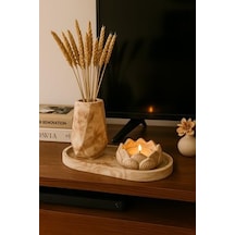 Marble Touch 3 Lü Beton Dekor Set Modern & Şık Tasarım