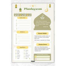 İslam - Ramazan Planlayıcı - Günlük - Zamansız - A5 Ebat Yapılacaklar - 30 Yaprak - Daily Planner Diğer