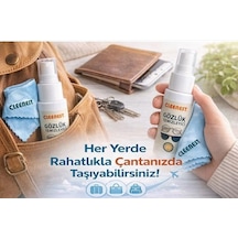 Gözlük Ve Ekran Temizleme Seti 50 Ml Nazik Solüsyon & Yumuşak 15 X 18 Cm Kaşmir Mikrofiber Bez İle Işıltılı Temizlik