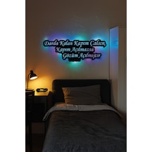 Led Işıklı Kişiye Özel Yazılar Dekoratif Tablo Duvar Dekorlu Gece Lambası Çok Renkli - 787184651 Çok Renkli